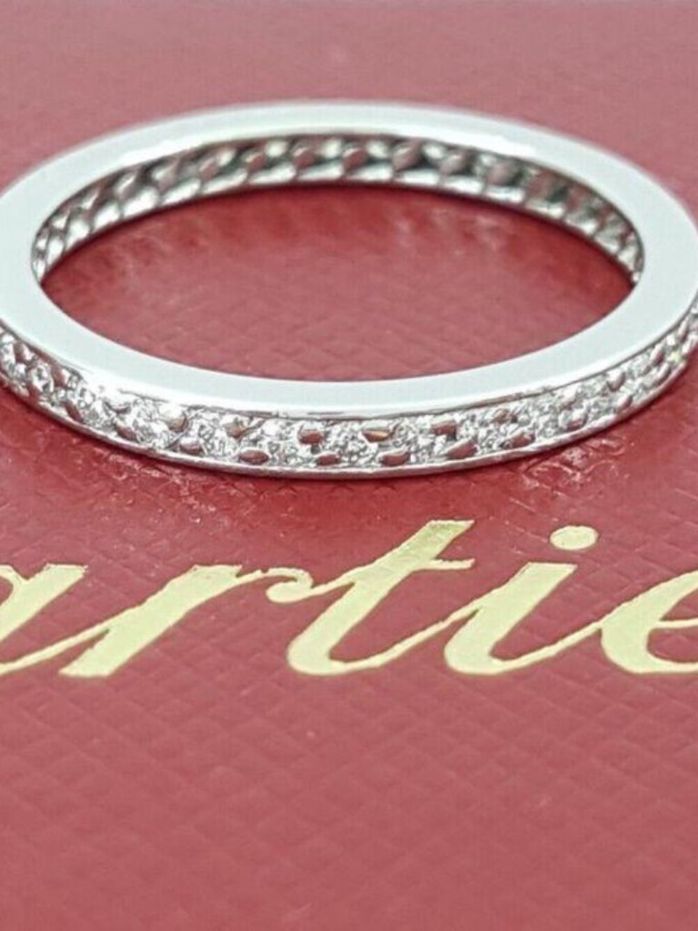 Cartier Ballerine Platinum Diamond Eternity Band, Size 7.5
